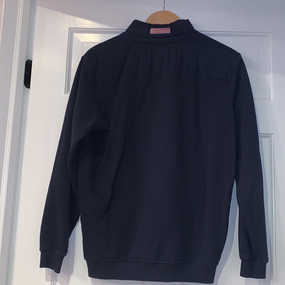 Navy New Jersey Vineyard Vines quarter zip - Picture 2 of 7
